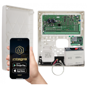 ZESTAW ALARMOWY SATEL INTEGRA 128 PLUS + OPU-3P + AWT800 + 17Ah + INT-GSM LTE